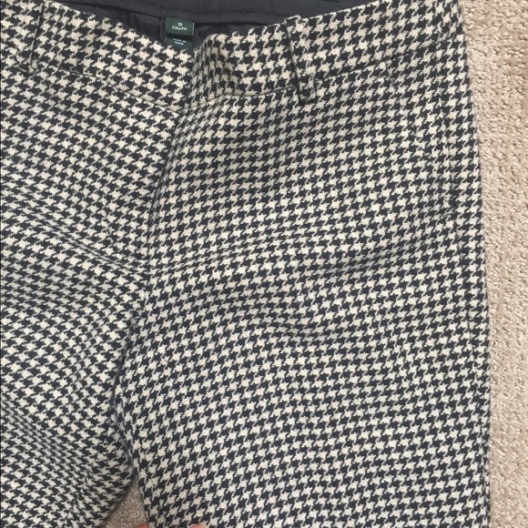 J. Crew houndstooth wool cropped pants. Size 10 - Picture 3 of 7